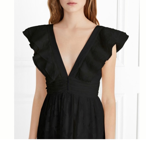 Rachel Zoe Violet Fil coupe dress in black. - Picture 3 of 5